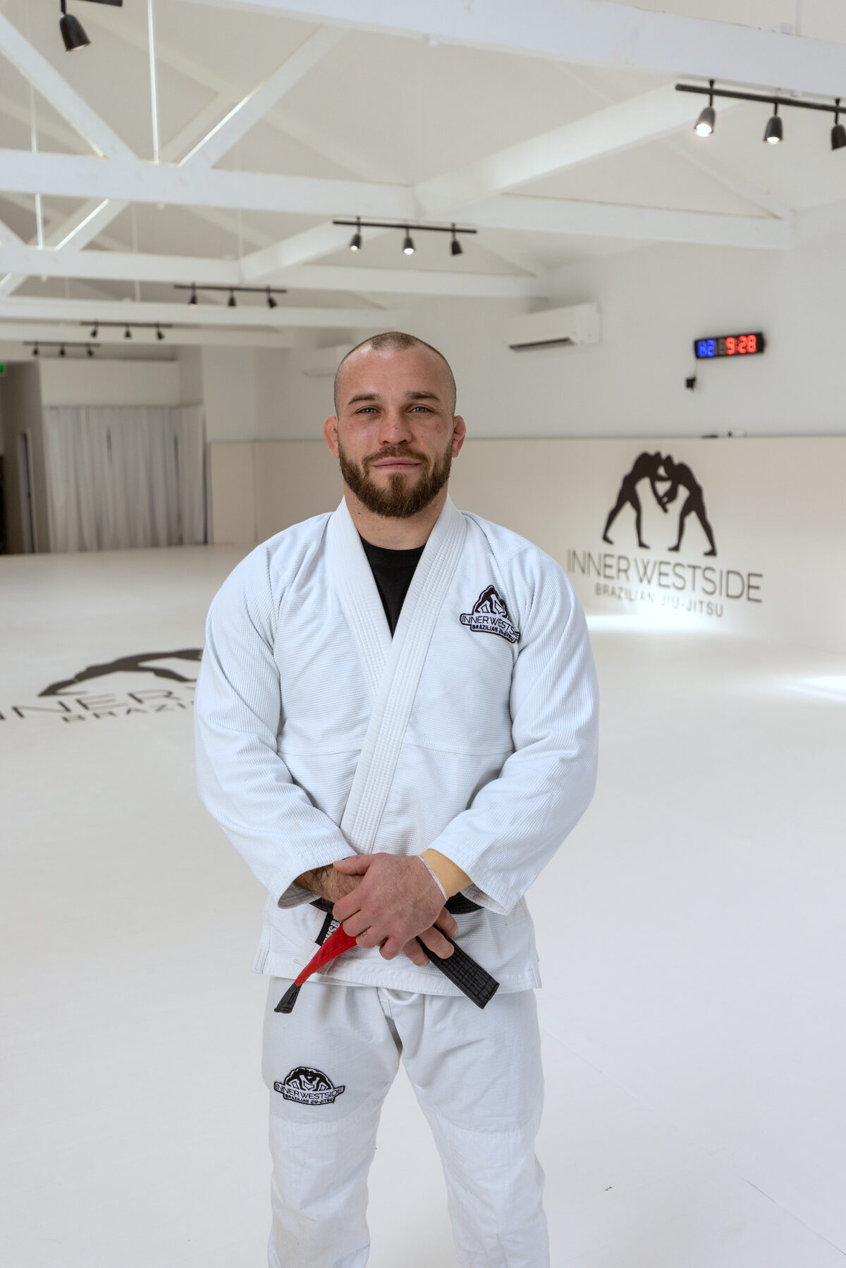 Hayden Limebeer holding his black belt